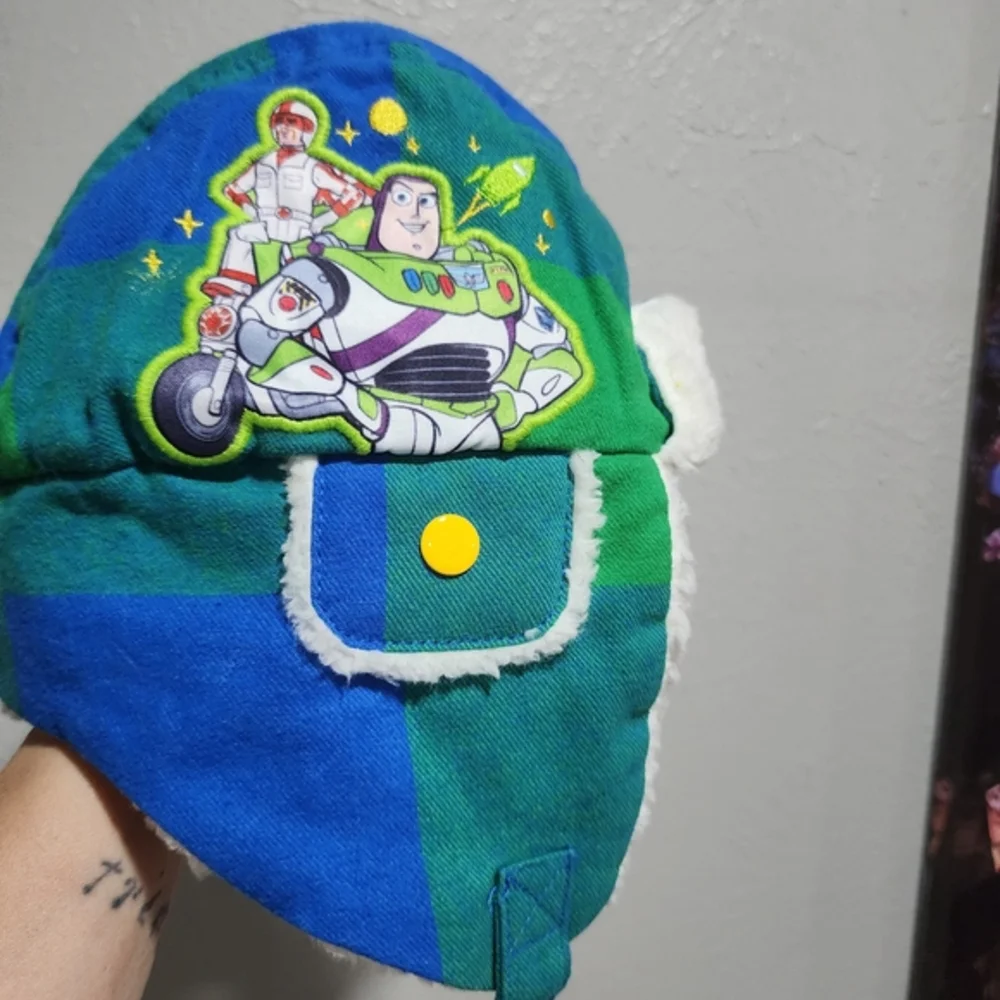 Disney Green and Blue Trapper Hat with Ear Flaps